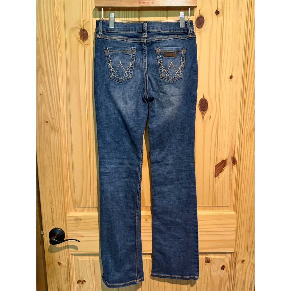 Wrangler Girls Bootcut Jeans Medium Wash Denim Size 14 Regular 1009MWGMS - Picture 2 of 9